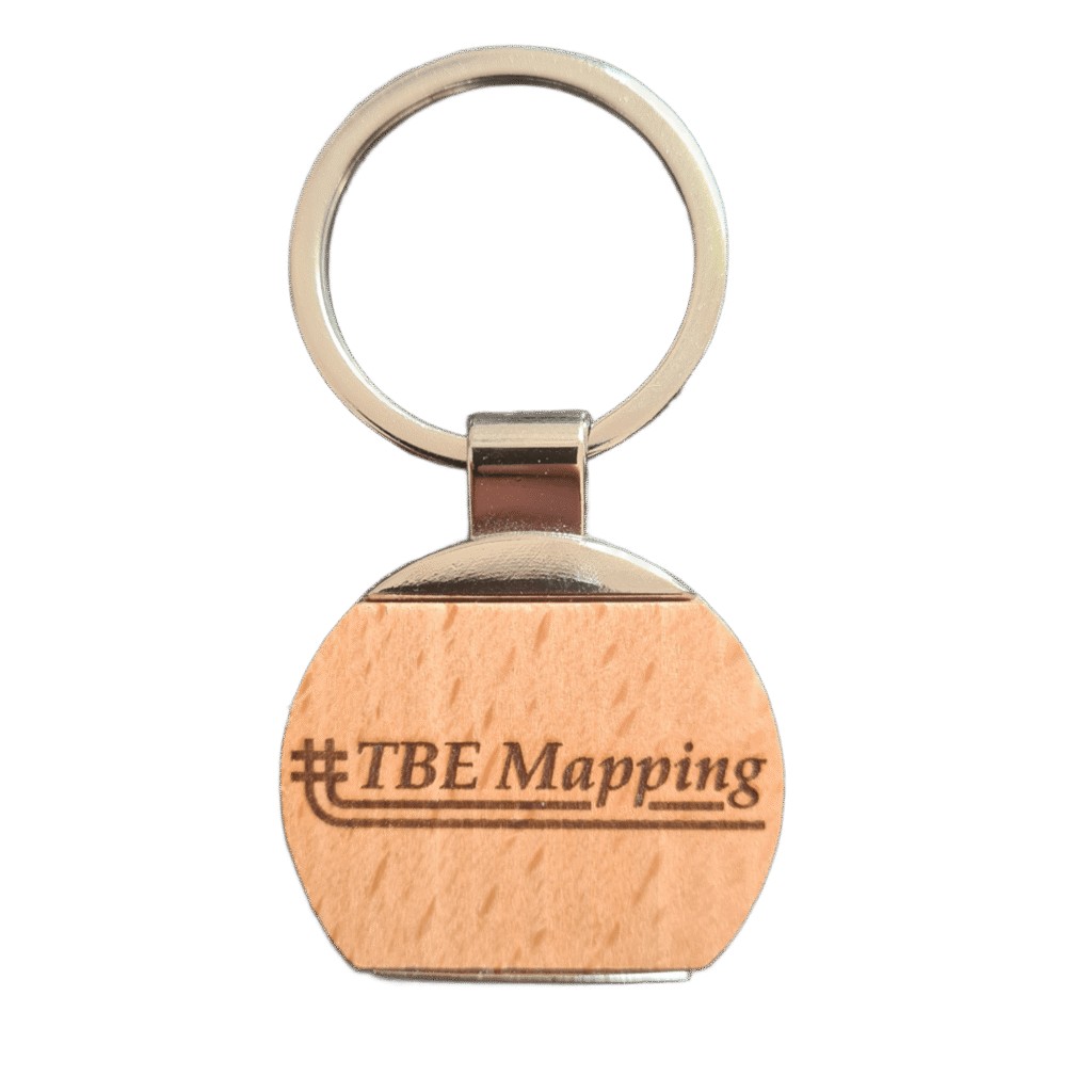 Nyckelring TBE Mapping - kartritning, träningsläger, orienteering karta