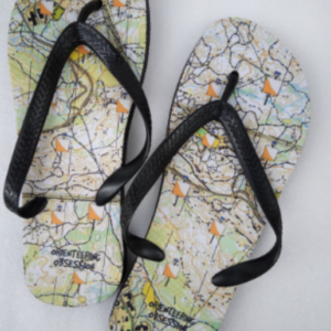 Flip-flops med orienteringskarta - Bekväma sandaler för orienterare